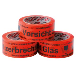 Warndruck-Klebeband 'Vorsicht Glas`